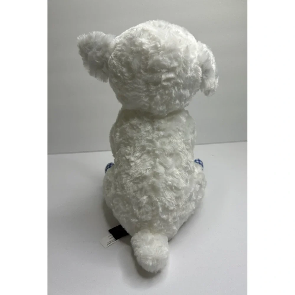 GUND Brooks Brothers Lamb‎ Blue Gingham Feet Ears White Swirl Plush Stuffed